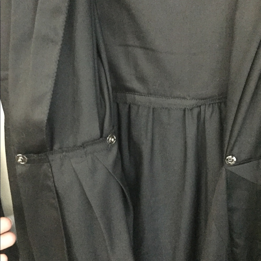 Ellie Tahari Black Ruffle Collar Dress Size 4 - Picture 4 of 7